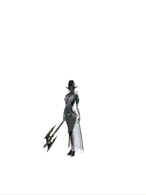 Deadman's Glory on a female Dark Elf, front view