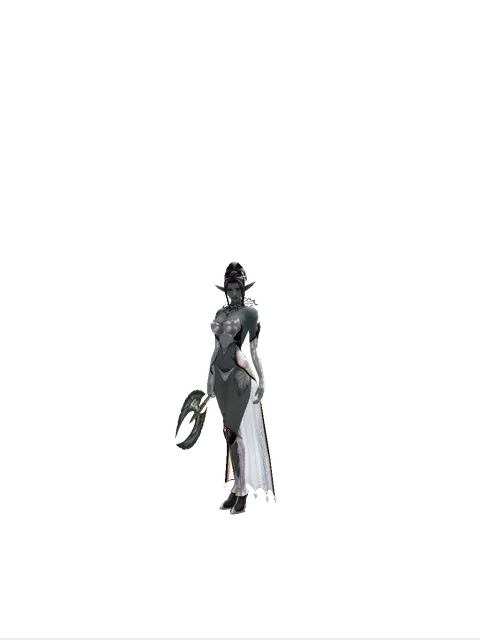 Elysian on a female Dark Elf, front view
