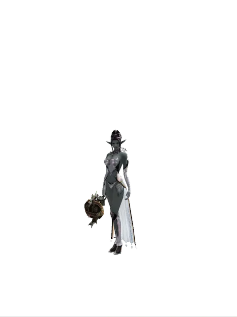 Icarus Hammer on a female Dark Elf, front view