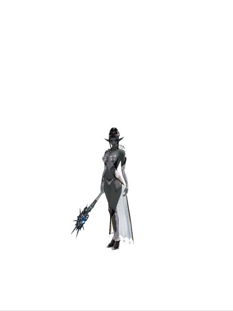 Spiritual Eye on a female Dark Elf, front view