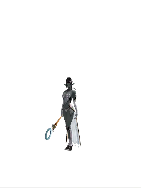 O Stick - 30-day limited period on a female Dark Elf, front view
