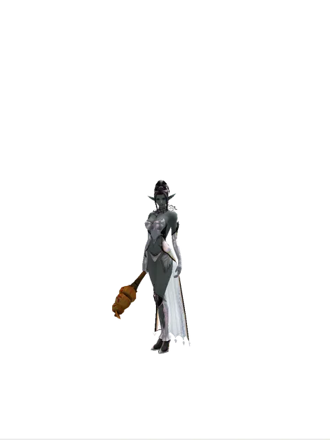 Pumpkin Transformation Stick - 30-day limited period on a female Dark Elf, front view