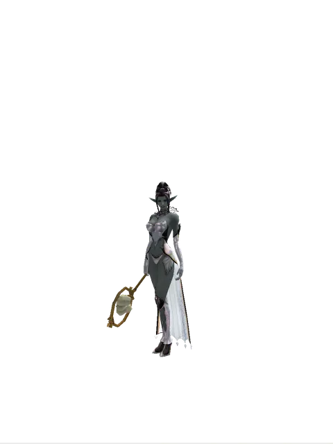 Rock Stick - 30-day limited period on a female Dark Elf, front view
