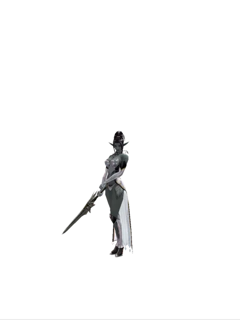 Heaven's Division on a female Dark Elf, front view