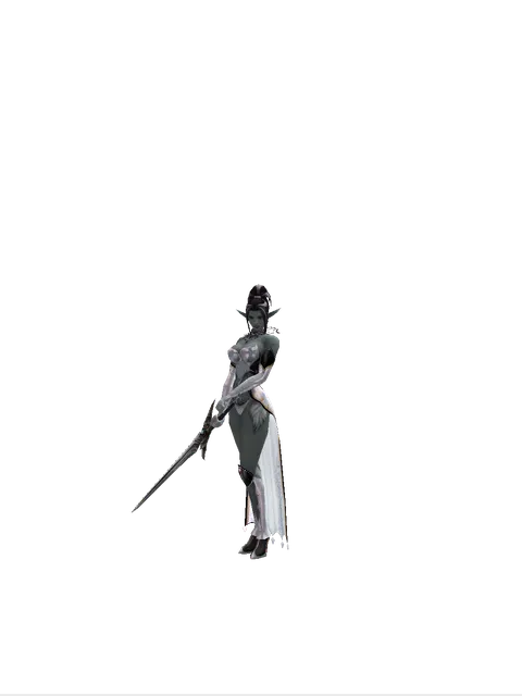 Infernal Master on a female Dark Elf, front view