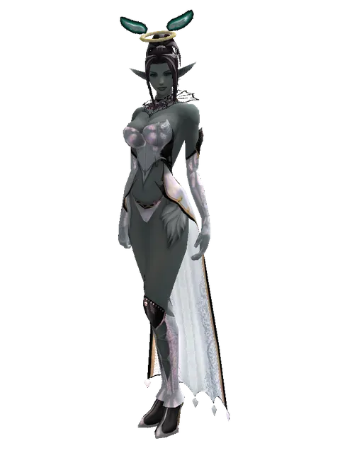 Angel Halo (?) on a female Dark Elf, front view
