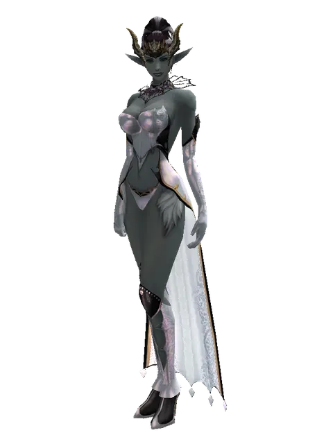 Antharas Slayer Circlet on a female Dark Elf, front view