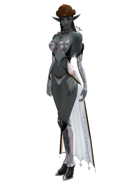 Chicken Hat (?) on a female Dark Elf, front view