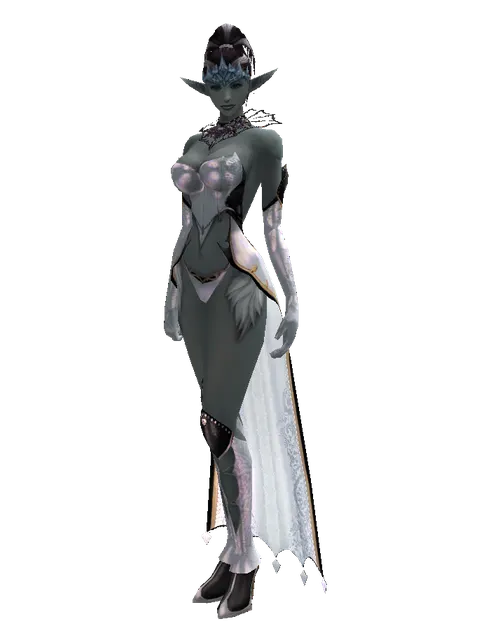 Circlet of Ice Fairy Sirra on a female Dark Elf, front view