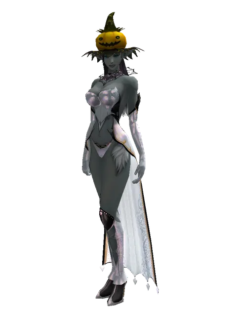 Halloween Hat on a female Dark Elf, front view