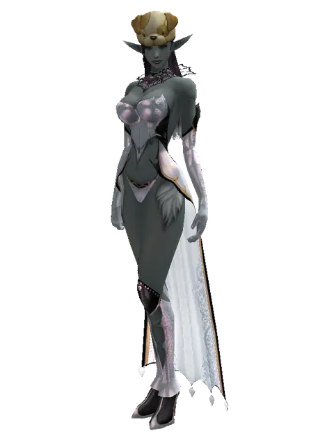 Jindo Hat (?) on a female Dark Elf, front view
