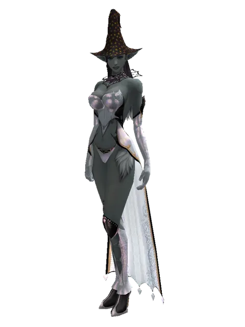 Magic Hat (?) on a female Dark Elf, front view