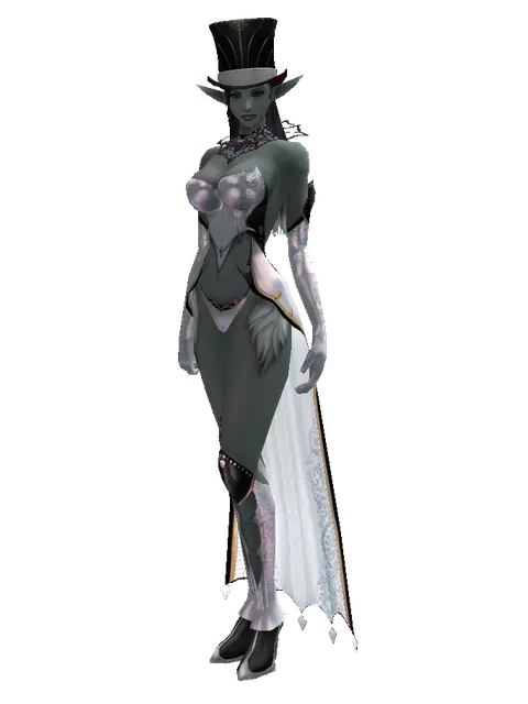 Magician's Hat (?) on a female Dark Elf, front view