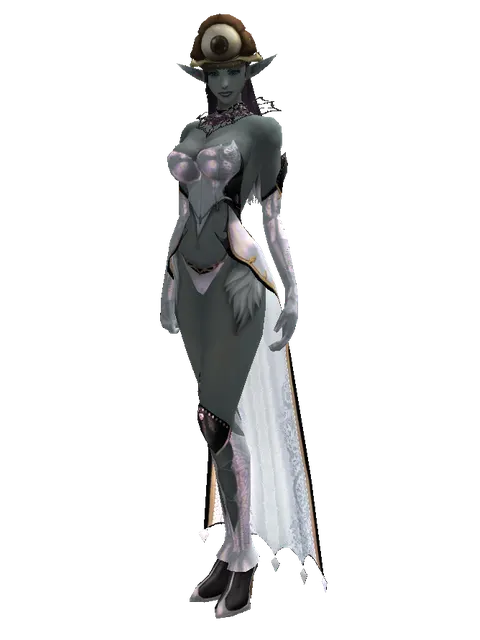 Monster Eye Hat - 30-day limited period on a female Dark Elf, front view