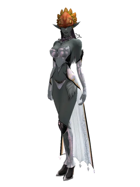 Ornithomimus Hat - 30-day limited period on a female Dark Elf, front view