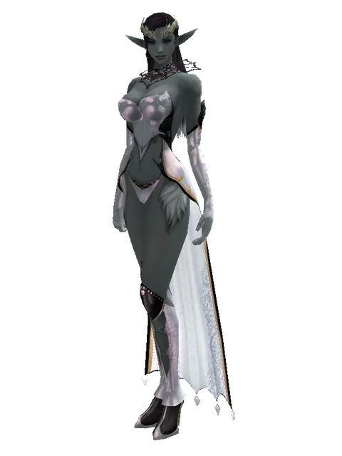 Silver Circlet on a female Dark Elf, front view