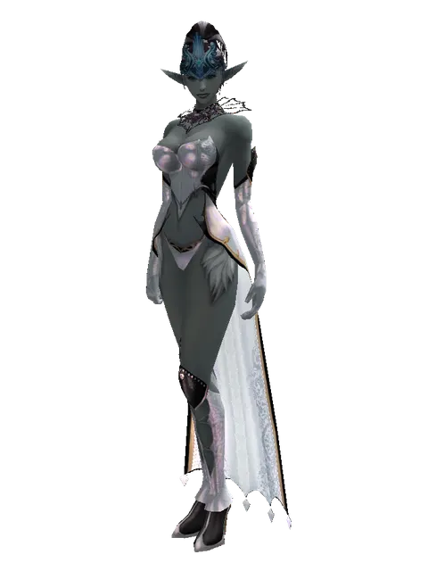 Innadril Circlet of Valor (?) on a female Dark Elf, front view