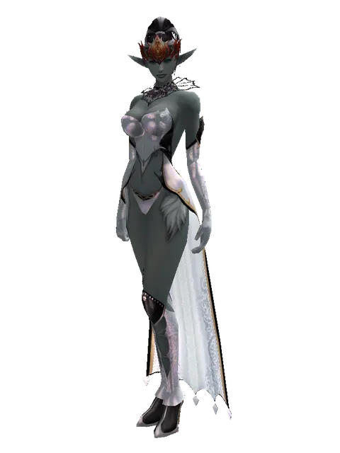 Dion Circlet of the Marksman (?) on a female Dark Elf, front view