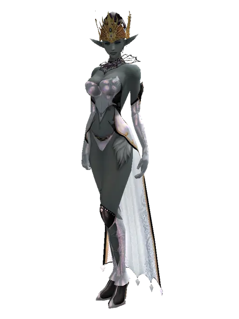 The Lord's Crown on a female Dark Elf, front view