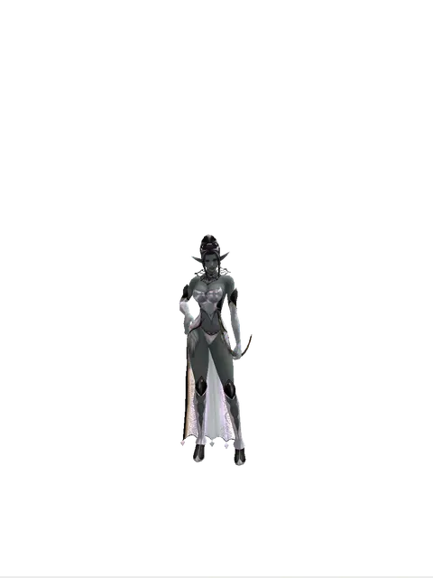 Apprentice Adventurer's Bow on a female Dark Elf, front view