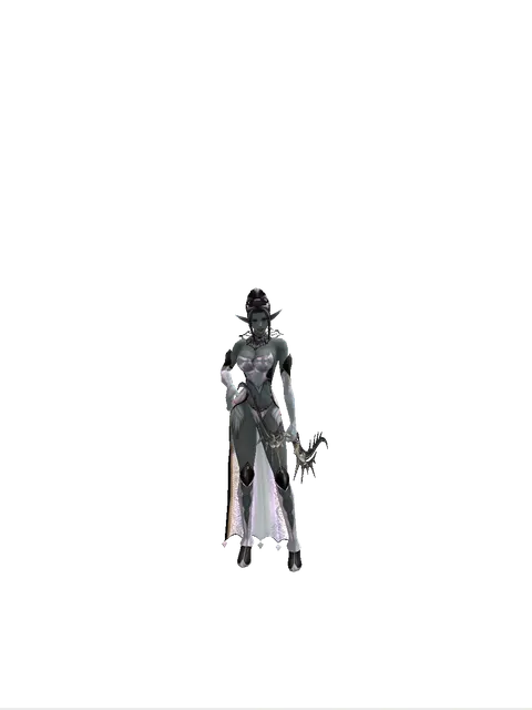Carnage Bow on a female Dark Elf, front view