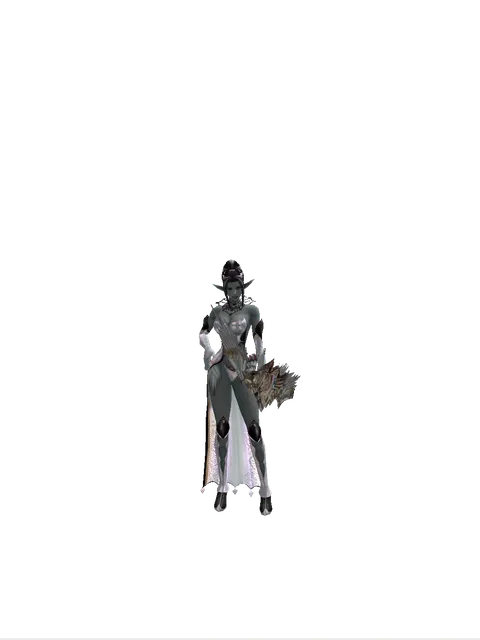 Dynasty Bow on a female Dark Elf, front view