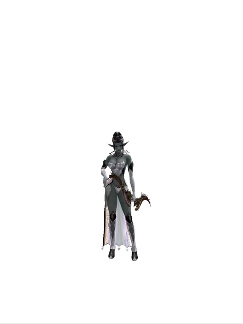 Eminence Bow on a female Dark Elf, front view