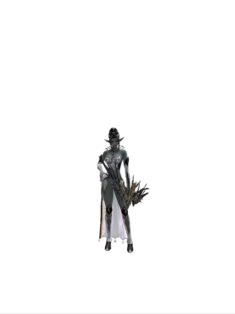 Icarus Spitter on a female Dark Elf, front view