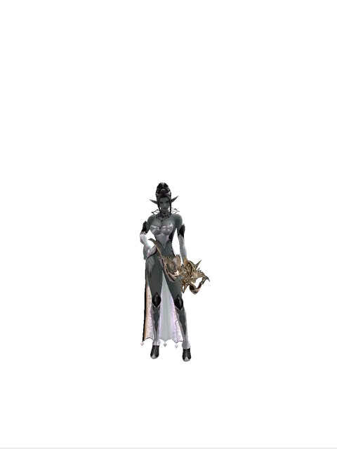 Infinity Bow on a female Dark Elf, front view
