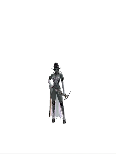 Light Crossbow on a female Dark Elf, front view