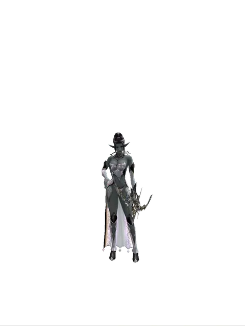 Soul Bow on a female Dark Elf, front view
