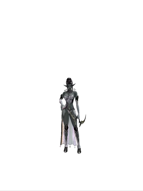Strengthened Bow on a female Dark Elf, front view