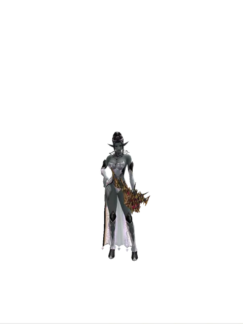 Vesper Bow on a female Dark Elf, front view