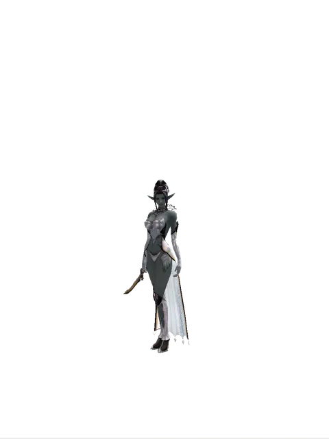 Eldritch Dagger on a female Dark Elf, front view