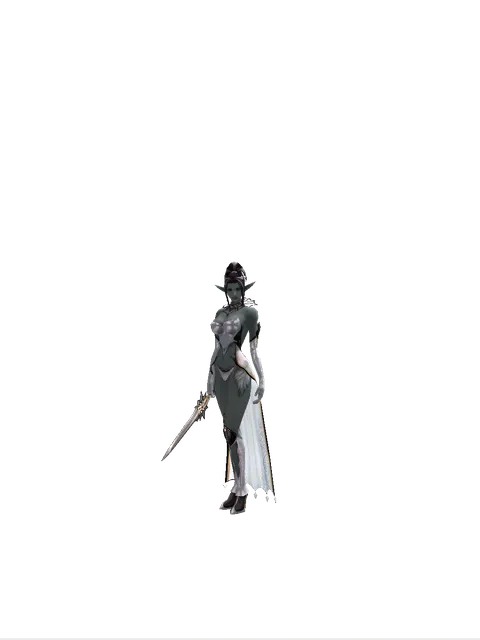 Infinity Stinger on a female Dark Elf, front view