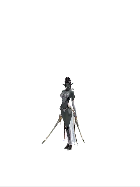 Infinity Wing on a female Dark Elf, front view