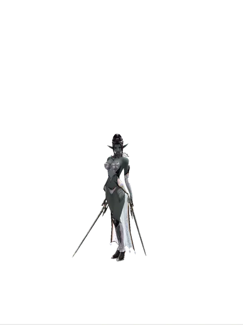 Keshanberk*Keshanberk on a female Dark Elf, front view