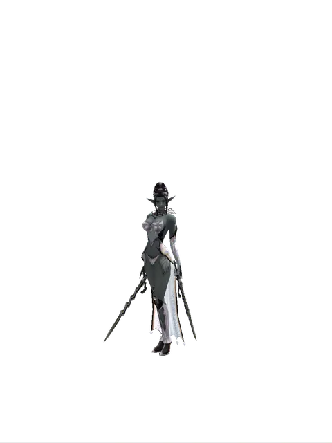 Stormbringer*Stormbringer on a female Dark Elf, front view
