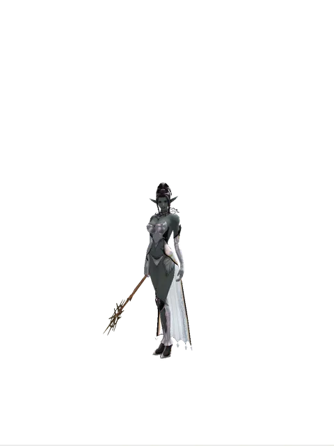 Branch of Life on a female Dark Elf, front view
