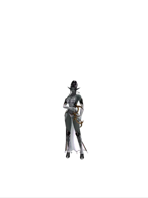 Apprentice Adventurer's Cestus on a female Dark Elf, front view