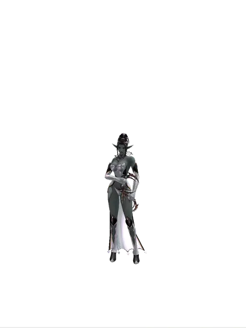 Blood Tornado on a female Dark Elf, front view