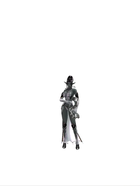 Chrono Unitus on a female Dark Elf, front view