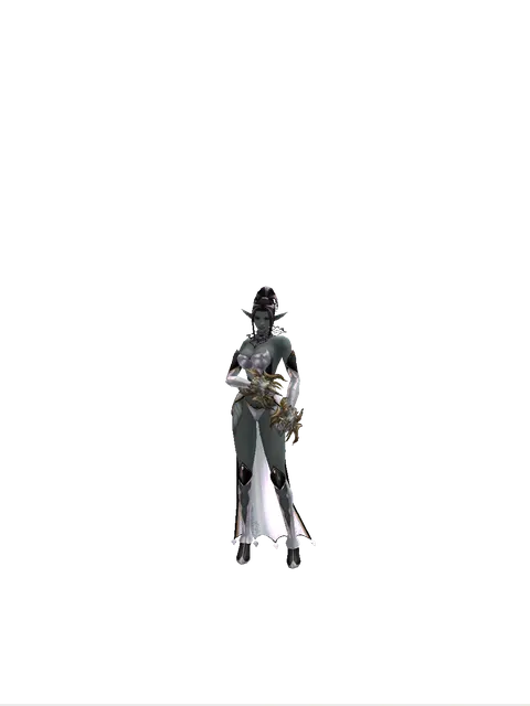 Dynasty Bagh-Nakh on a female Dark Elf, front view
