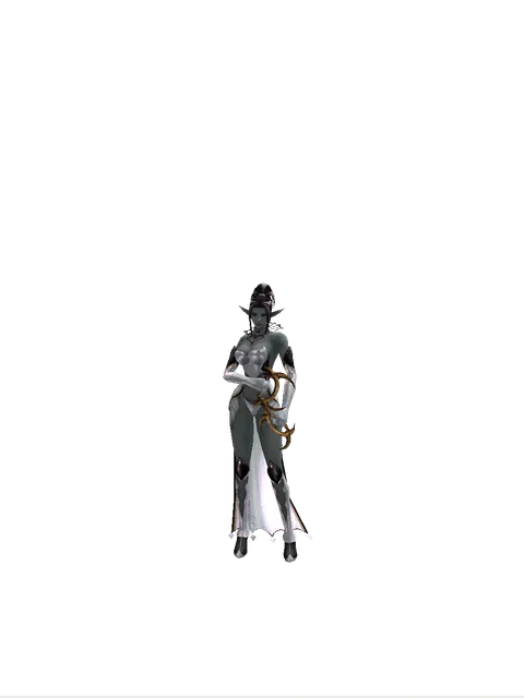 Improved Viper Fang on a female Dark Elf, front view