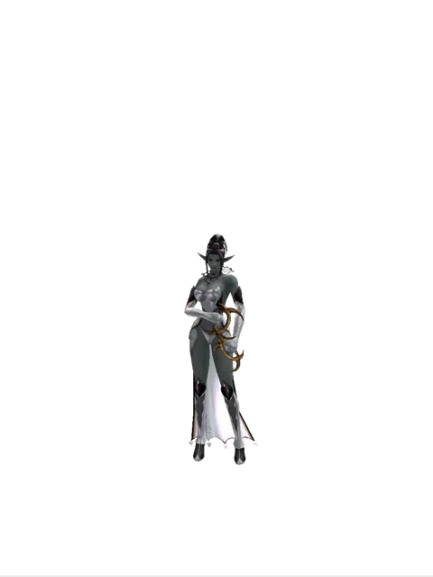 Viper Fang on a female Dark Elf, front view