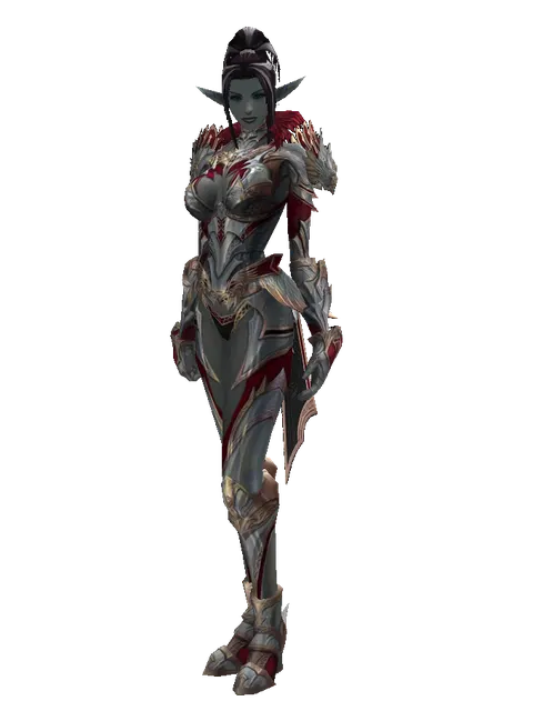 Dynasty [Bard] (heavy armor) on a female Dark Elf, front view