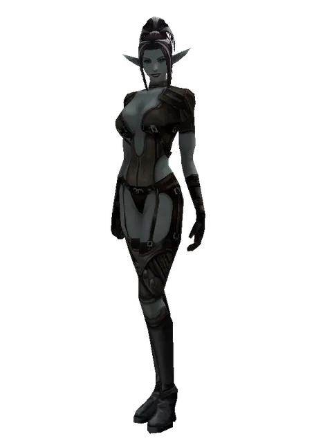 Cotton (light armor) on a female Dark Elf, front view