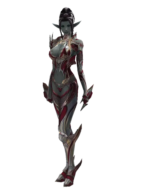 Dynasty Jeweled [Weapon Master] (light armor) on a female Dark Elf, front view