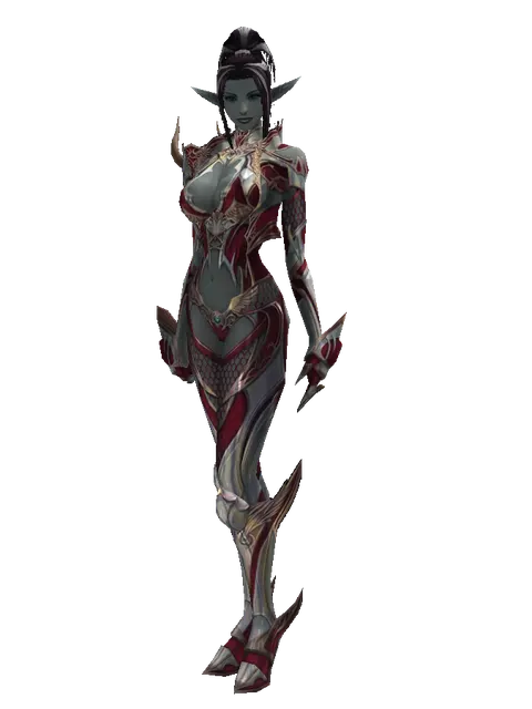 Dynasty Leather Set on a female Dark Elf, front view