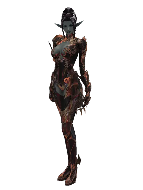 Vesper (light armor) on a female Dark Elf, front view
